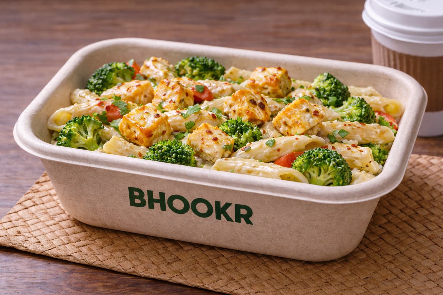 White Sauce Cottage Cheese Pasta (Fusion)